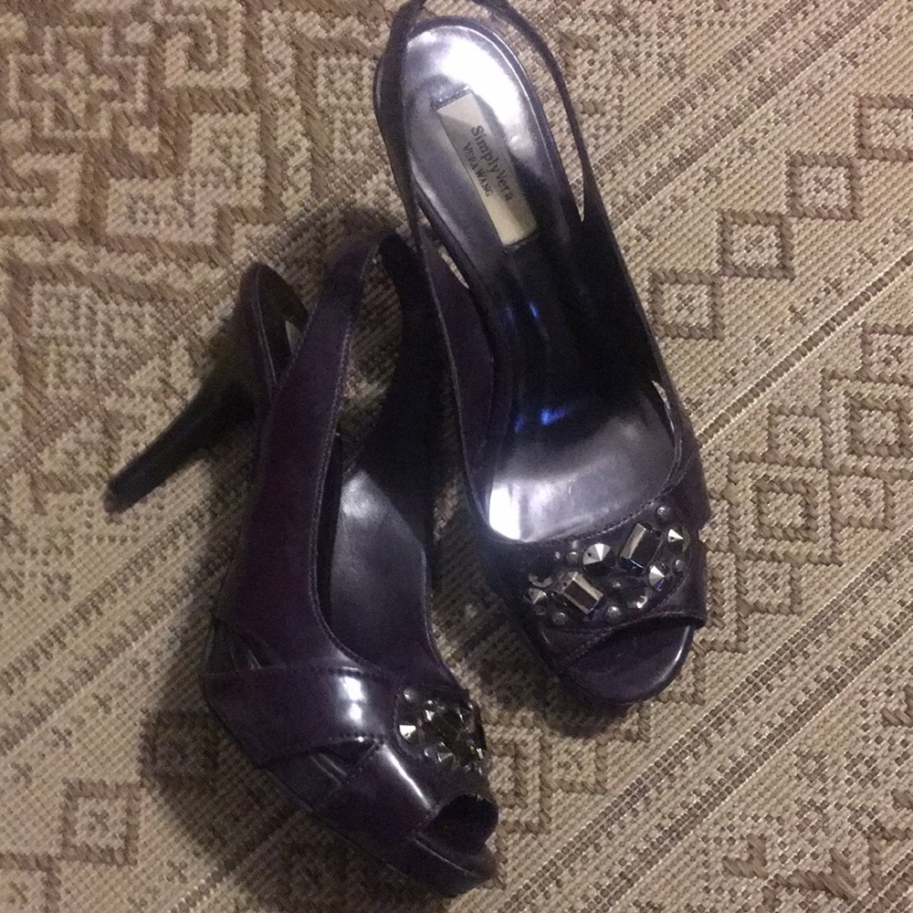 Simply Vera Wang Purple Platform High Heels 8.5